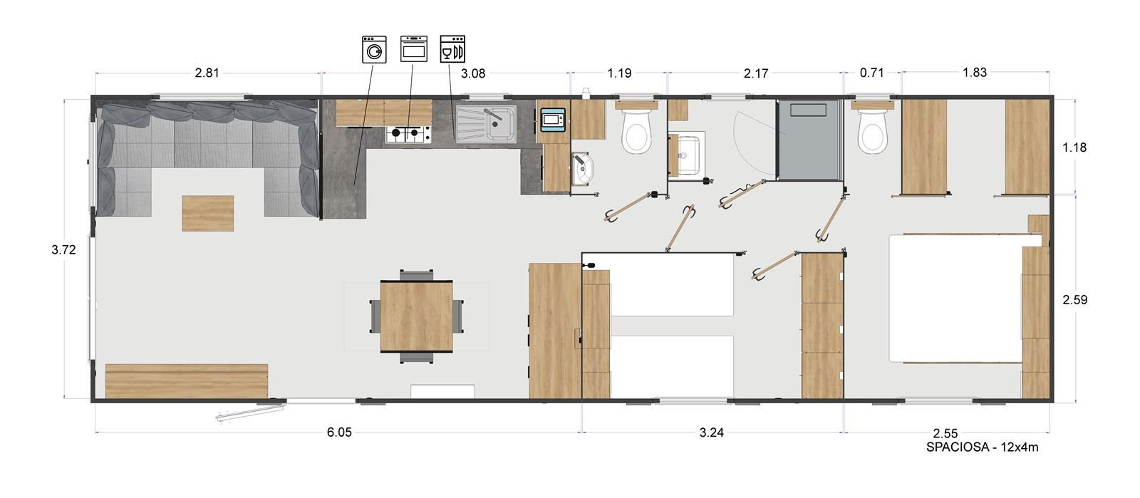 Einfamilienhaus zum Kauf 74.378 € 3 Zimmer 48 m²<br/>Wohnfläche 200 m²<br/>Grundstück Strandweg 1 Lauwersoog 9976 VS