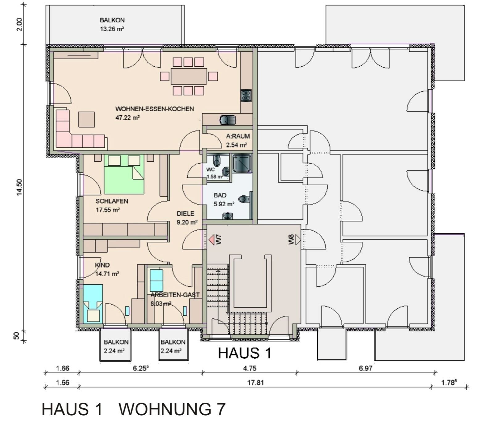 Wohnung zum Kauf provisionsfrei 748.000 € 4 Zimmer 117 m²<br/>Wohnfläche 3.<br/>Geschoss ab sofort<br/>Verfügbarkeit Alte Frankfurter Str.42 Waldhof - Mitte Mannheim 68305