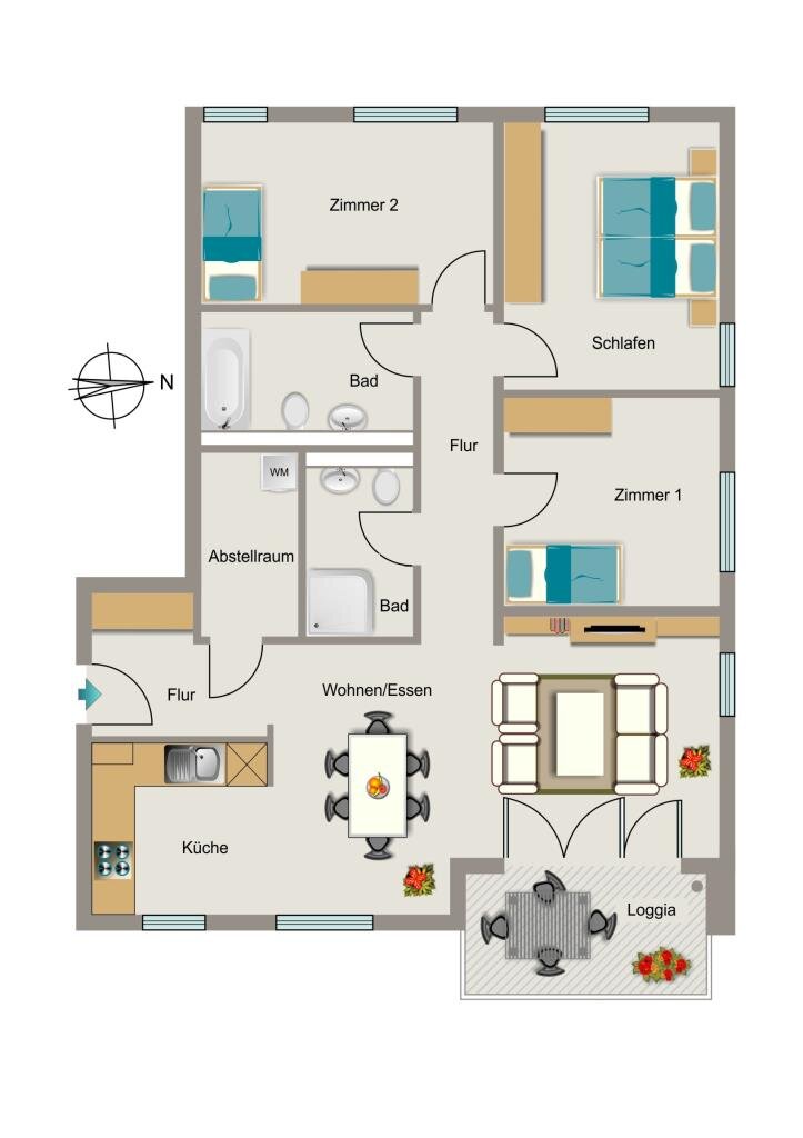 Wohnung zur Miete 1.459 € 4,5 Zimmer 117,6 m²<br/>Wohnfläche 2.<br/>Geschoss 01.03.2025<br/>Verfügbarkeit Goldenbergstraße 17 Mecklenbeck Münster 48163