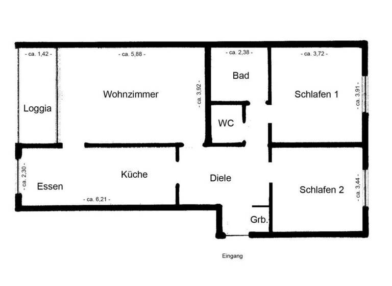 Wohnung zum Kauf provisionsfrei 299.000 € 3 Zimmer 88,3 m²<br/>Wohnfläche 2.<br/>Geschoss Von Humboldt Straße 13 Pulheim Pulheim 50259