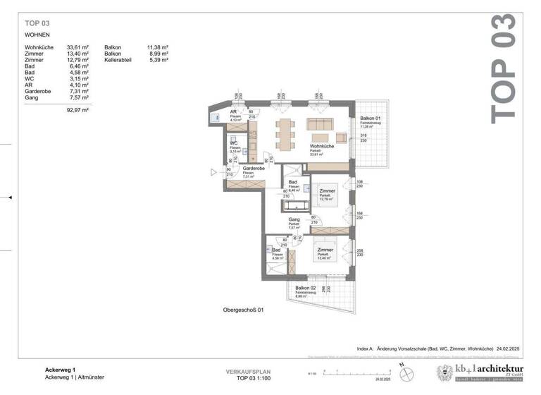 Wohnung zum Kauf 845.000 € 3 Zimmer 93 m² 1. Geschoss Altmünster 4813