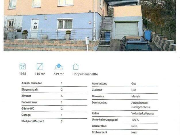 Doppelhaushälfte zum Kauf provisionsfrei 430.000 € 5 Zimmer 110 m² 519 m² Grundstück Unterkochen Aalen Unterkochen 73432