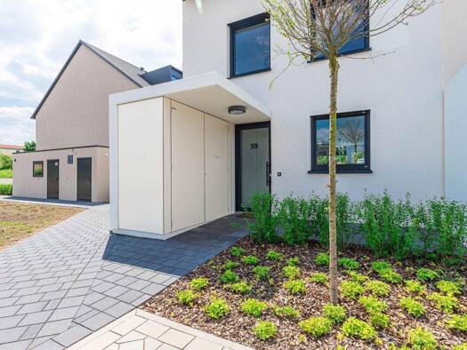 Reihenendhaus zum Kauf - Erstbezug provisionsfrei 224.990 € 4 Zimmer 120 m² 275,1 m² Grundstück Im Wingert 6 Großkugel Kabelsketal 06184