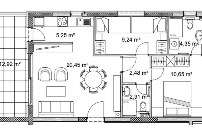 Wohnung zum Kauf 270.750 € 2 Zimmer 71 m²<br/>Wohnfläche 1.<br/>Geschoss Diklo 23000