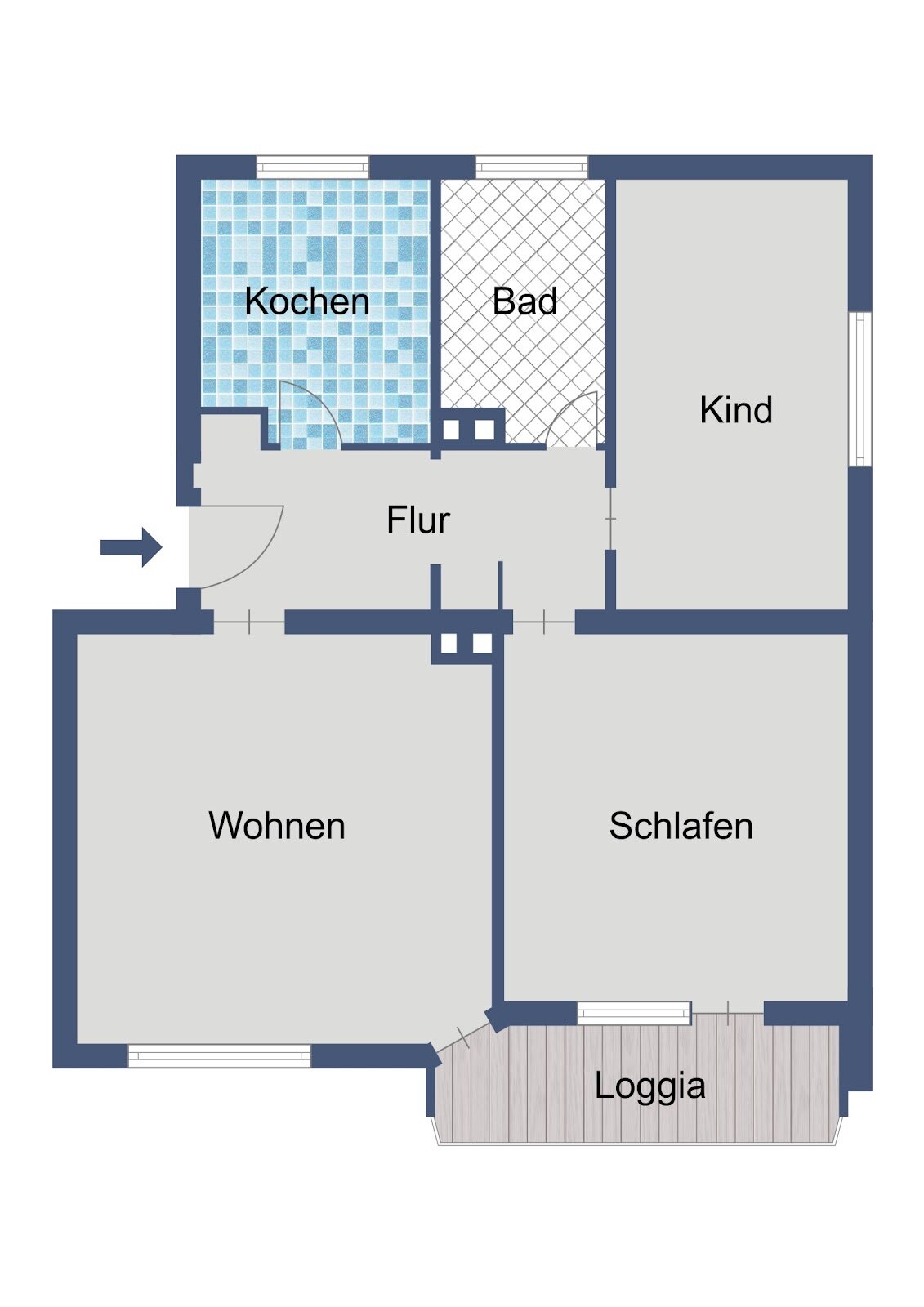 Wohnung zur Miete 311 € 3 Zimmer 56,6 m²<br/>Wohnfläche 2.<br/>Geschoss ab sofort<br/>Verfügbarkeit Lindenweg 25 Eschwege Eschwege 37269