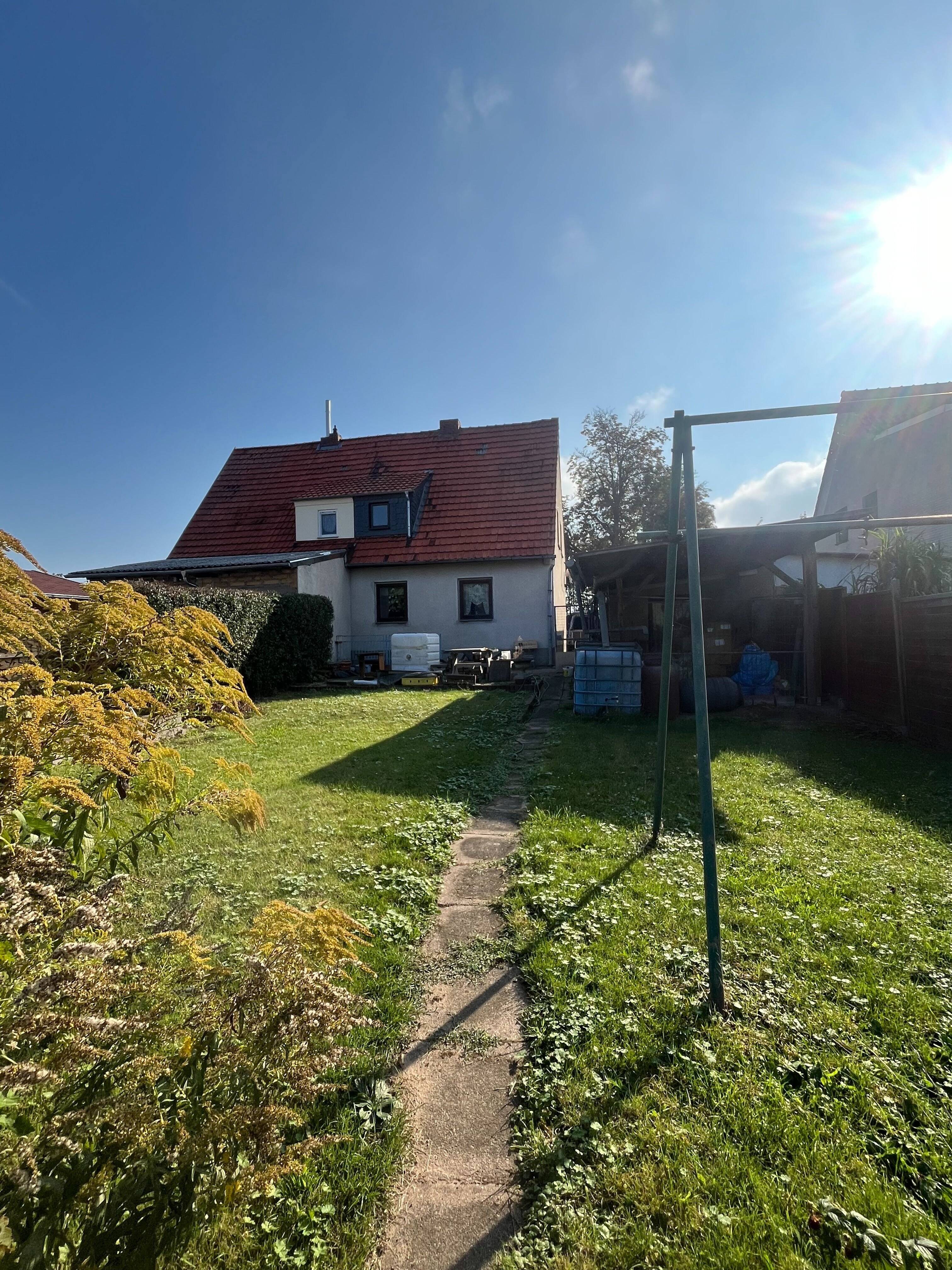 Doppelhaushälfte zum Kauf 93.000 € 3 Zimmer 82 m²<br/>Wohnfläche 643 m²<br/>Grundstück Mühlhausen Mühlhausen/Thüringen 99974