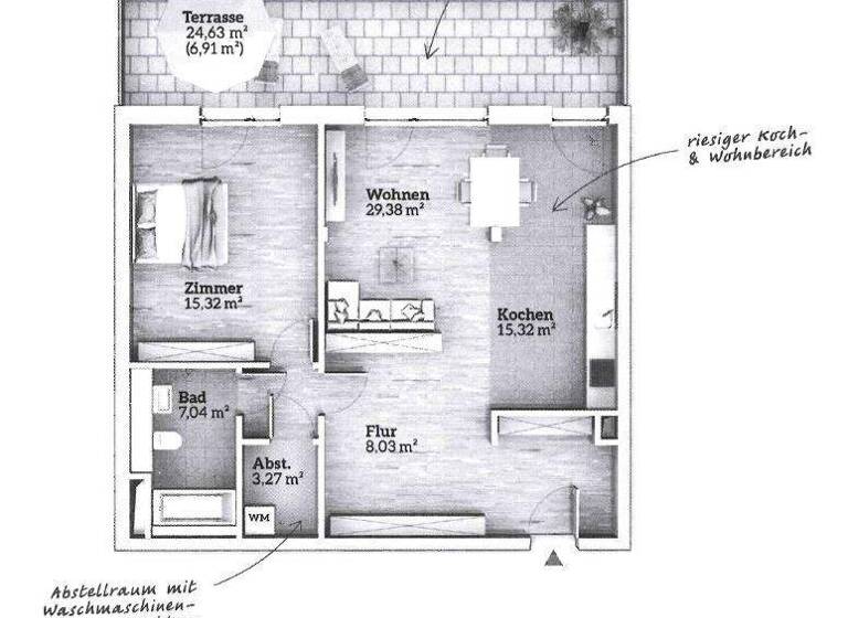 Wohnung zur Miete 1.204 € 2 Zimmer 88,5 m² EG frei ab sofort Buntentorsteinweg 173 Buntentor Bremen 28201