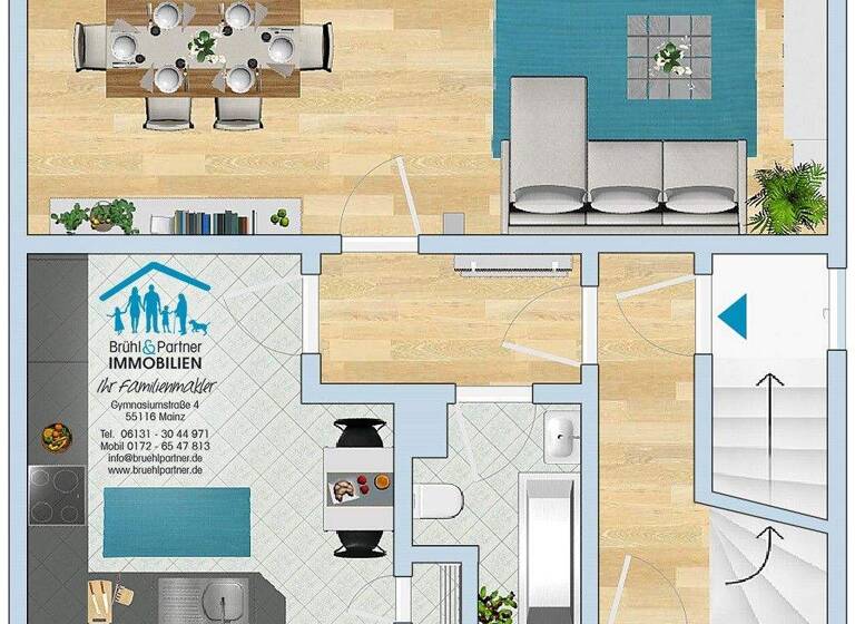 Maisonette zum Kauf 429.000 € 5 Zimmer 104 m² 1. Geschoss Okriftel Hattersheim / Okriftel 65795