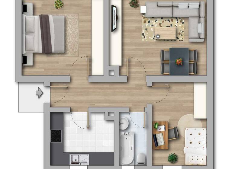 Wohnung zur Miete 347 € 3 Zimmer 59,8 m² 1. Geschoss Glück-Auf-Weg 2 Kitzscher 04567