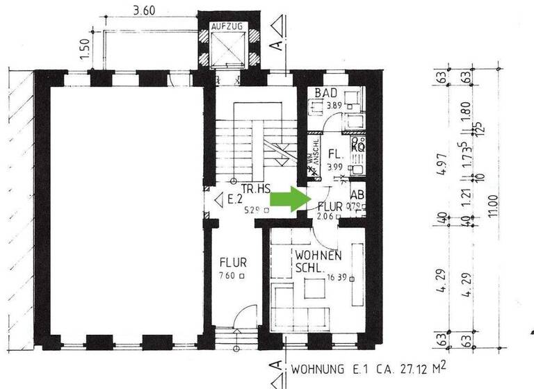 Studio zur Miete 280 € 1 Zimmer 27,1 m² EG Arthur-Bretschneider-Straße 3 Schloßchemnitz Chemnitz / Schloßchemnitz 09113