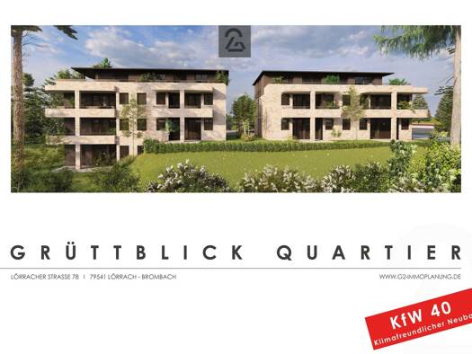 Terrassenwohnung zum Kauf - Neubau provisionsfrei als Kapitalanlage geeignet 540.000 € 3 Zimmer 98,9 m² Lörracherstrasse 78 Brombach Lörrach 79541