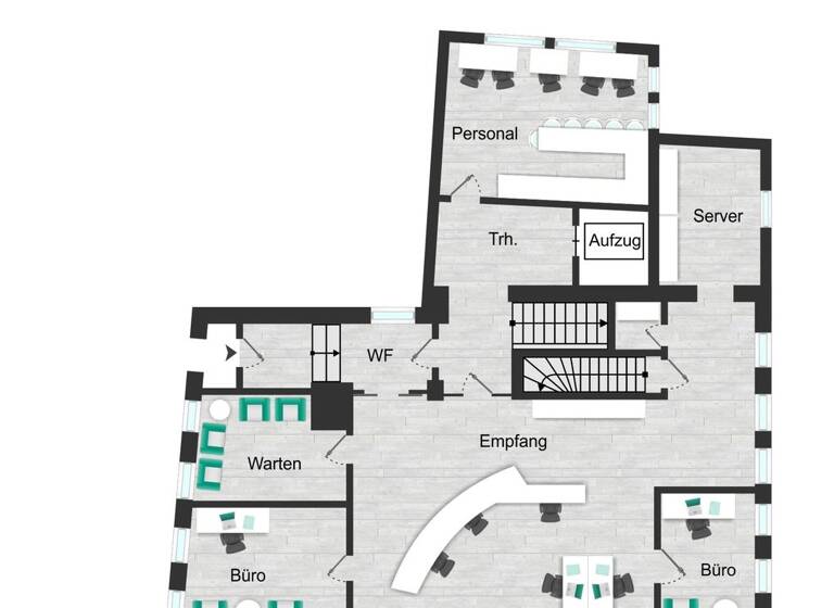 Bürogebäude zur Miete 1.700 € 5 Zimmer 123,8 m² Bürofläche Ansbach 91522
