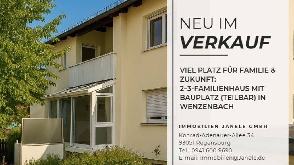 Mehrfamilienhaus zum Kauf 840.000 € 183 m² 1.053 m² Grundstück frei ab sofort Wenzenbach 93173