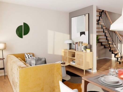 Reihenmittelhaus zum Kauf - Neubau provisionsfrei 389.000 € 5 Zimmer 120,1 m² 119,1 m² Grundstück frei ab 01.12.2027 Am Künstlerbogen Plaußig-Portitz Nordost 04349