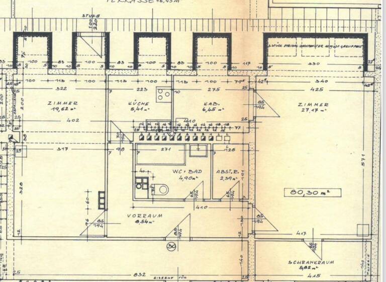 Wohnung zum Kauf 265.000 € 2 Zimmer 80,3 m² 5. Geschoss Ruthnergasse Wien 1210