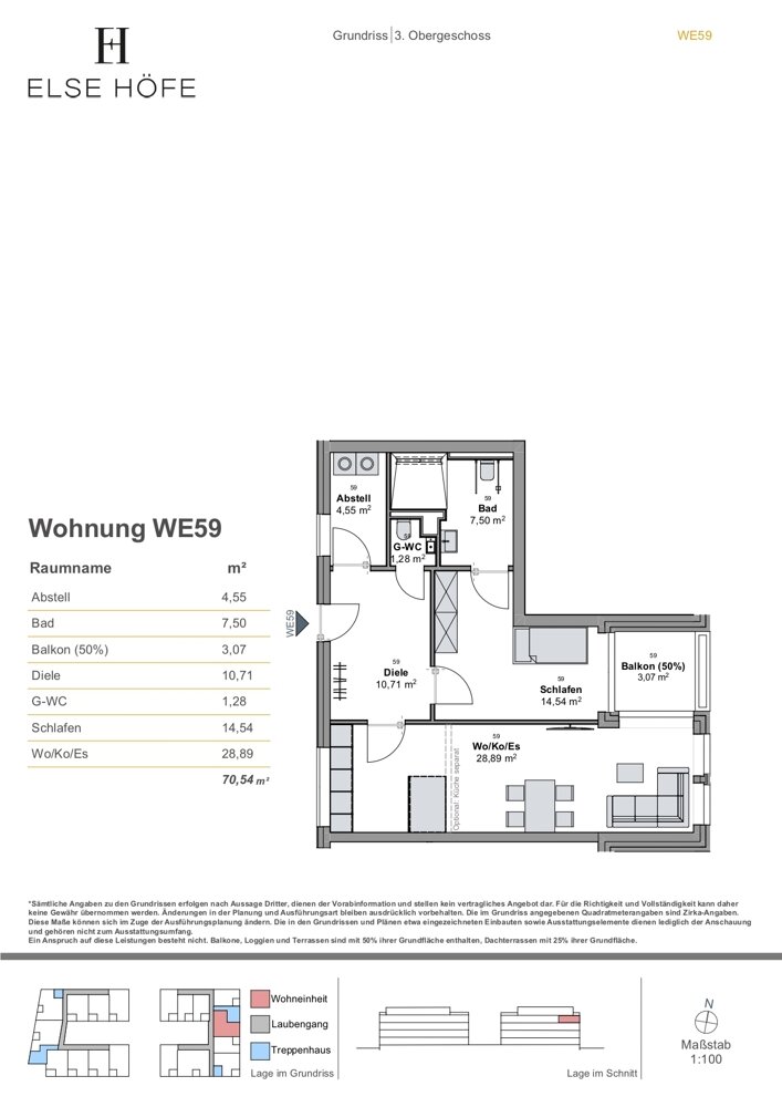 Wohnung zum Kauf provisionsfrei 287.160 € 2 Zimmer 70,5 m²<br/>Wohnfläche EG<br/>Geschoss Melle - Mitte Melle 49324