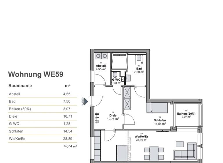 Wohnung zum Kauf provisionsfrei 287.160 € 2 Zimmer 70,5 m²<br/>Wohnfläche EG<br/>Geschoss Melle-Mitte Melle 49324