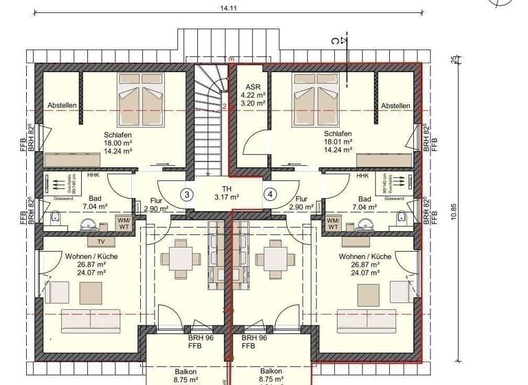Wohnung zum Kauf provisionsfrei 216.000 € 2 Zimmer 55,4 m²<br/>Wohnfläche Dachgeschoss, 1.<br/>Geschoss Wendisch Langendorf Klausdorf 18445