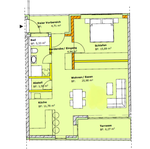 Wohnung zur Miete 1.120 € 2 Zimmer 72 m²<br/>Wohnfläche 2.<br/>Geschoss 01.04.2025<br/>Verfügbarkeit Gießereistraße 16 Erding Erding 85435