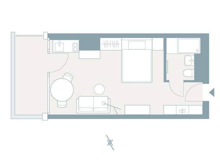 Studio zur Miete auf Zeit 888 € 1 Zimmer 28,6 m² Mailänder Str. 12 Sachsenhausen Frankfurt am Main 60598