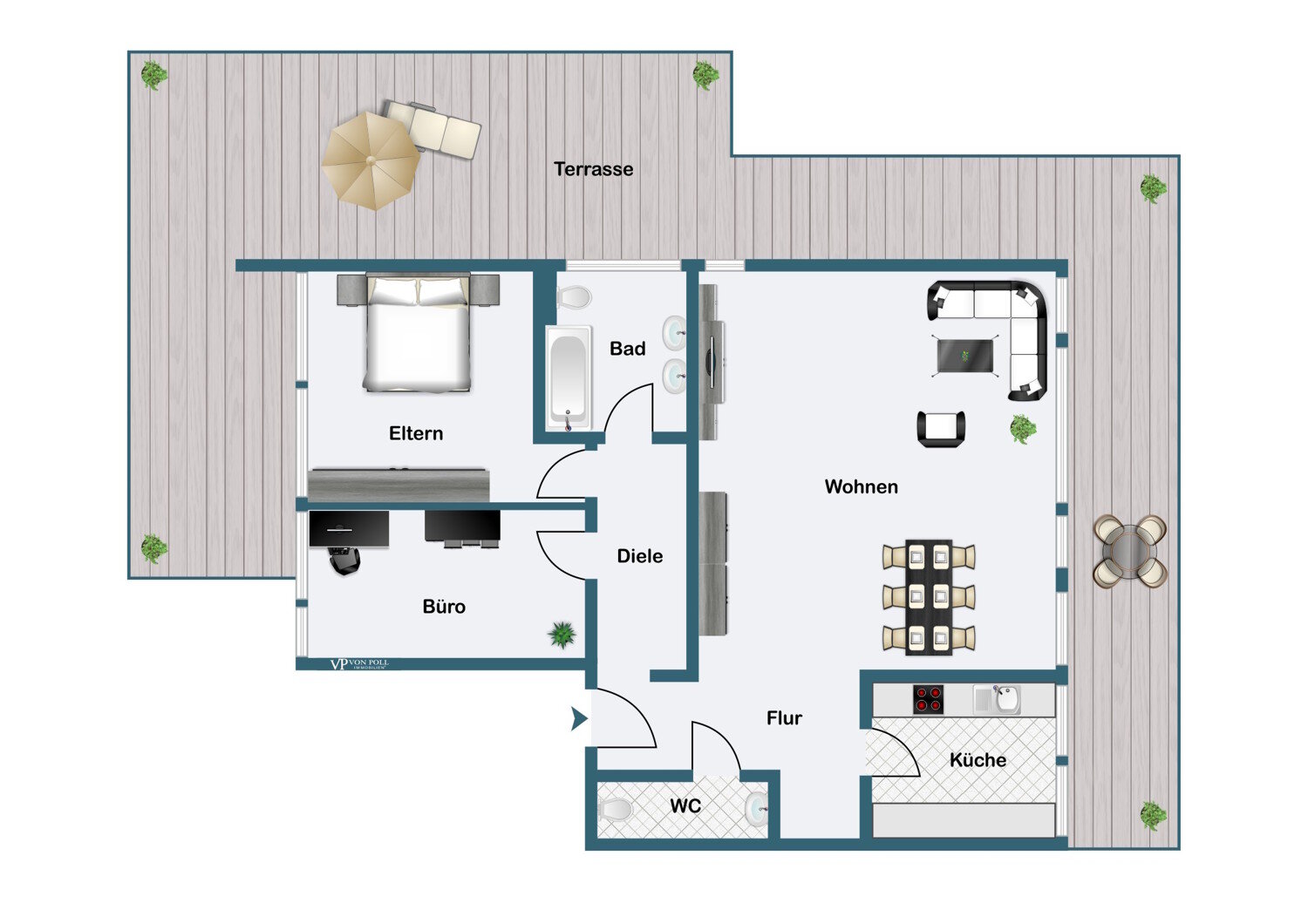 Wohnung zum Kauf 545.000 € 3 Zimmer 113 m²<br/>Wohnfläche 2.<br/>Geschoss Schönberg Kronberg im Taunus 61476