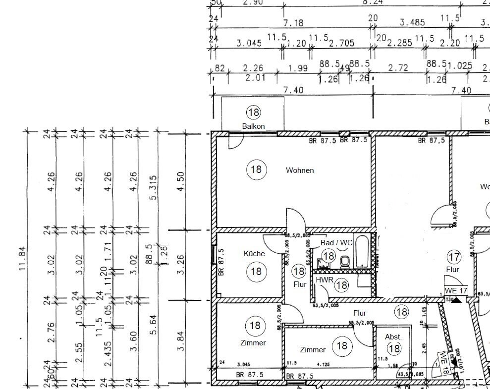 Wohnung zur Miete 619 € 3 Zimmer 88,5 m²<br/>Wohnfläche 1.<br/>Geschoss Ottoweg 29 Merseburg Merseburg 06217