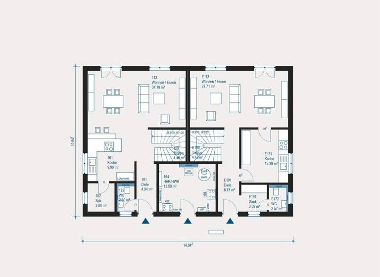 Doppelhaushälfte zum Kauf 697.000 € 4 Zimmer 130 m² 437,5 m² Grundstück Hoheneck Ludwigsburg 71642