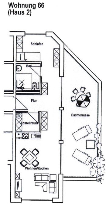 Terrassenwohnung zur Miete 952 € 1,5 Zimmer 79 m²<br/>Wohnfläche 3.<br/>Geschoss ab sofort<br/>Verfügbarkeit Im Flecken 1A Barenburg Barenburg 27245