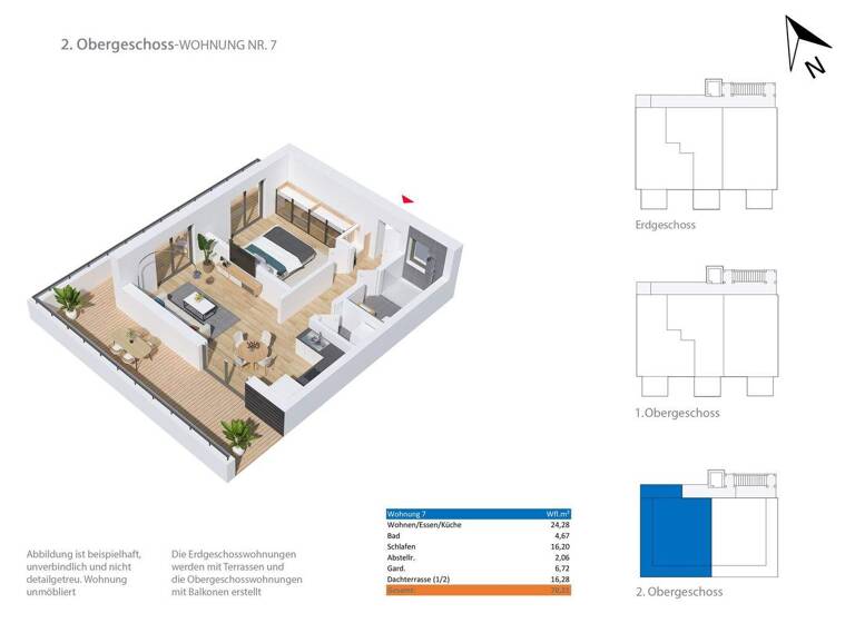 Wohnung zur Miete 820 € 2 Zimmer 74,4 m² frei ab 01.05.2026 Salching 94330