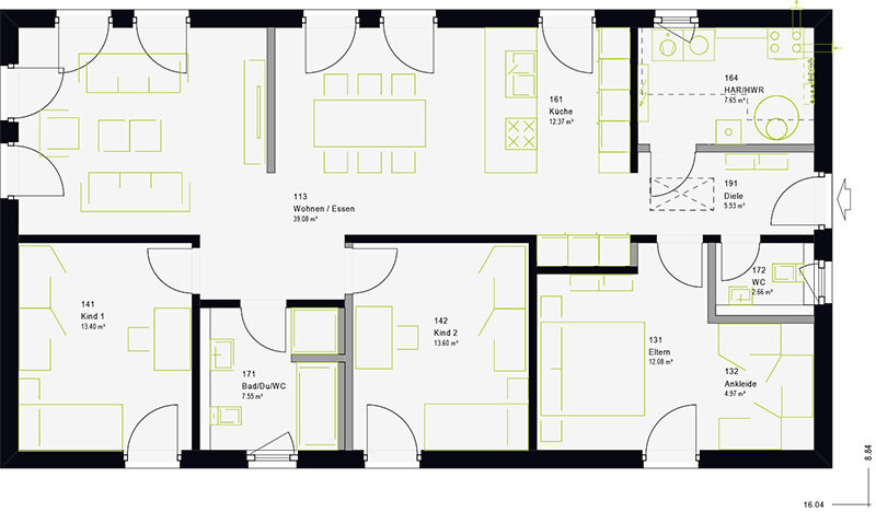 Bungalow zum Kauf provisionsfrei 459.395 € 4 Zimmer 119 m²<br/>Wohnfläche 765 m²<br/>Grundstück Kleinrinderfeld 97271