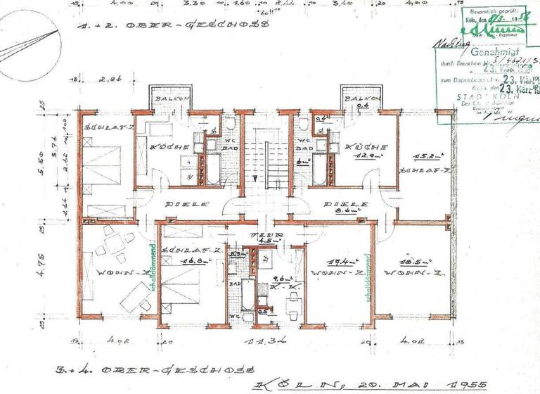 Wohnung zum Kauf provisionsfrei 299.000 € 2 Zimmer 54 m² 3. Geschoss Neustadt-Süd Köln 50677