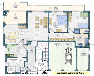 Wohnung zur Miete 4 Zimmer 139 m² 1. Geschoss Berg Landshut 84036