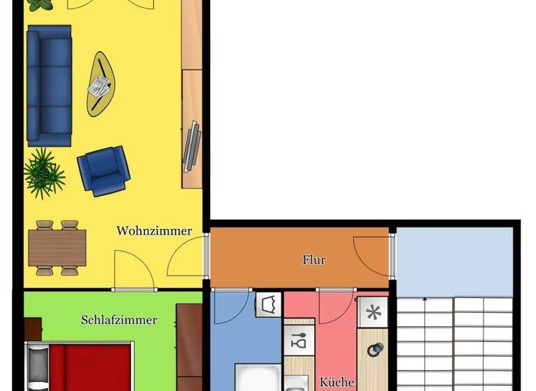 Wohnung zur Miete 303 € 2 Zimmer 50,5 m² EG frei ab sofort Dr.-Külz-Str. 37 Großenhain 01558