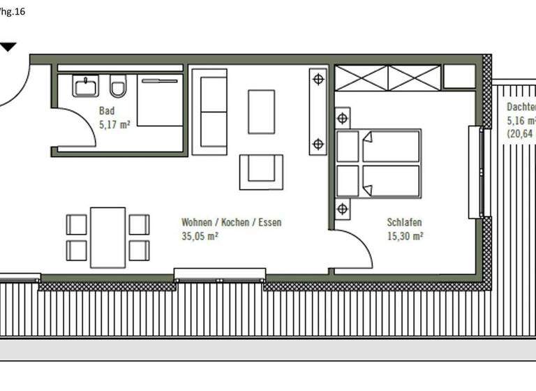 Wohnung zur Miete auf Zeit 2.000 € 2 Zimmer 60,7 m² Uelzener Strasse 27 Rotes Feld Lüneburg 21335