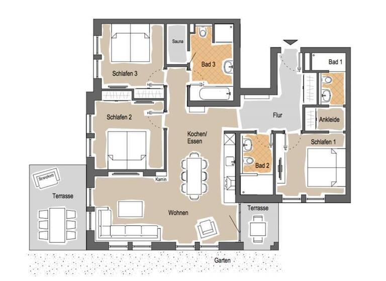 Terrassenwohnung zum Kauf 1.010.000 € 4 Zimmer 125 m² 3 Geschosse Seebad Ahlbeck Heringsdorf 17419