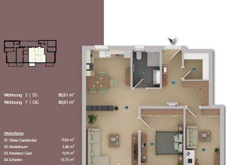 Wohnung zum Kauf provisionsfrei 342.000 € 3 Zimmer 80,6 m² Stadtsteinach 95346