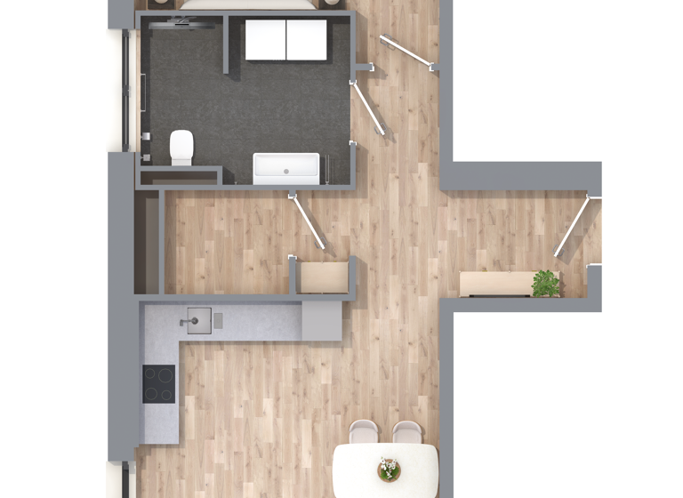 Wohnung zum Kauf 361.500 € 2 Zimmer 65,5 m²<br/>Wohnfläche EG<br/>Geschoss ab sofort<br/>Verfügbarkeit Schulstraße 9 Zeckern Hemhofen 91334
