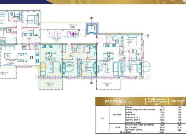 Wohnung zum Kauf 253.152 € 5 Zimmer 79 m² Privlaka