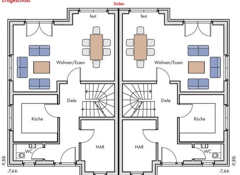 Doppelhaushälfte zum Kauf 799.000 € 4 Zimmer 120 m² 700 m² Grundstück Kleinmachnow 14532