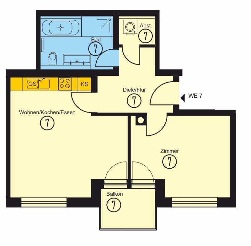 Wohnung zur Miete 748 € 2 Zimmer 56,2 m²<br/>Wohnfläche 1.<br/>Geschoss Ungerstraße 10/12 Anger-Crottendorf Leipzig 04318