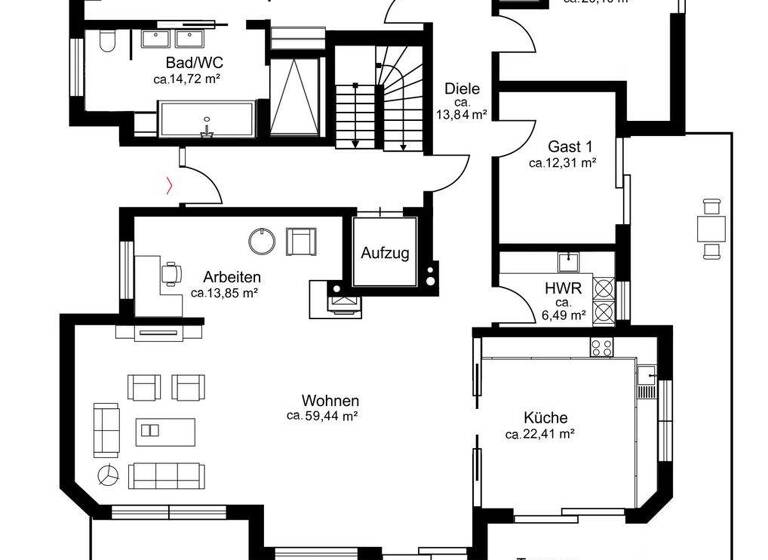 Terrassenwohnung zum Kauf 2.150.000 € 5 Zimmer 248 m² 2 Geschosse Garmisch Garmisch-Partenkirchen 82467