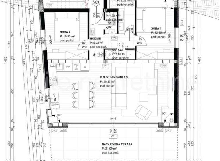 Wohnung zum Kauf 780.000 € 2 Zimmer 96 m² Centar