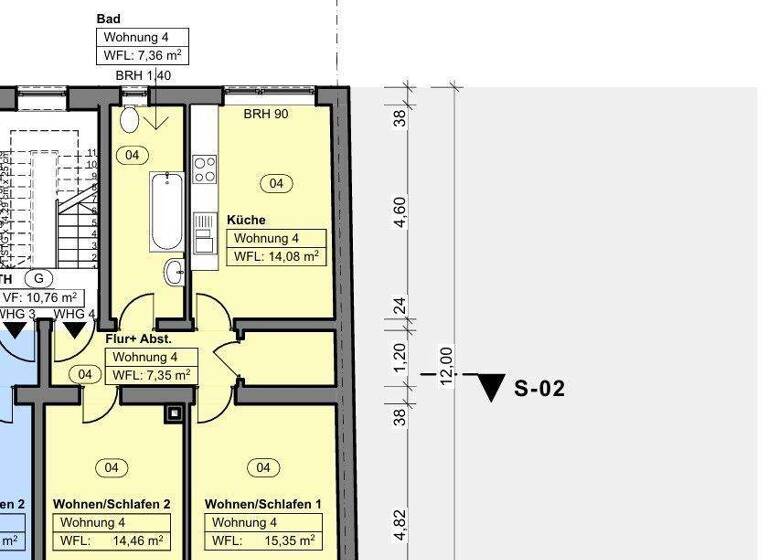 Wohnung zum Kauf 255.000 € 2 Zimmer 59 m² 1. Geschoss Schwetzingerstadt Mannheim 68165