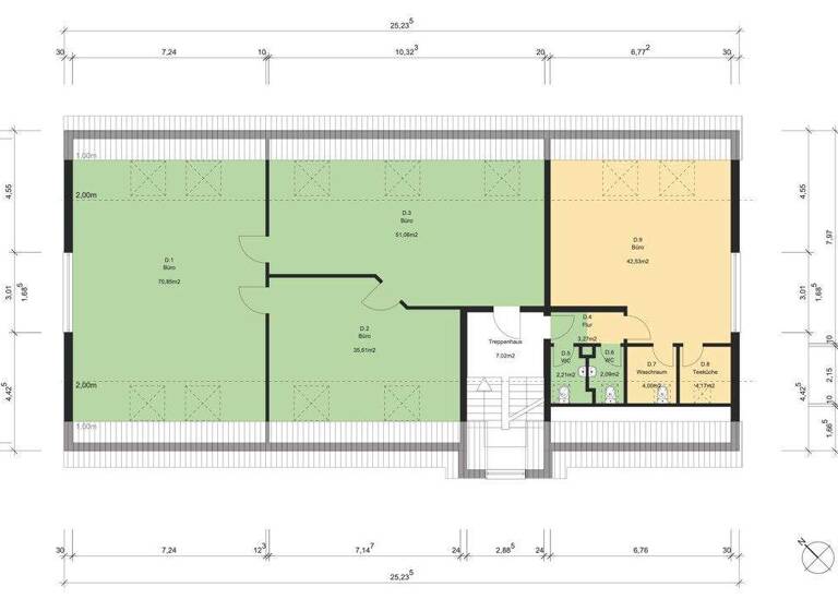 Bürofläche zur Miete 8,57 € 3 Zimmer 140 m² Bürofläche Knielingen Karlsruhe 76187