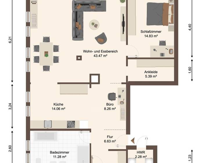 Wohnung zum Kauf 299.000 € 2 Zimmer 107,1 m² Alte Neustadt Magdeburg 39106