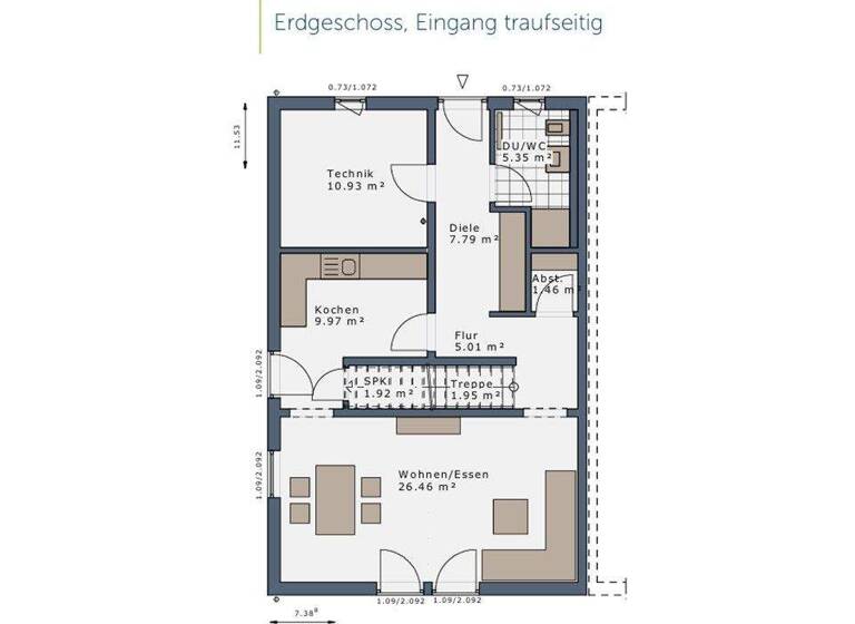 Doppelhaushälfte zum Kauf 496.652 € 5 Zimmer 143 m² 294 m² Grundstück Königschaffhausen Endingen am Kaiserstuhl 79346