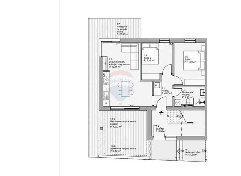 Wohnung zum Kauf 375.970 € 4 Zimmer 107 m² Povljana