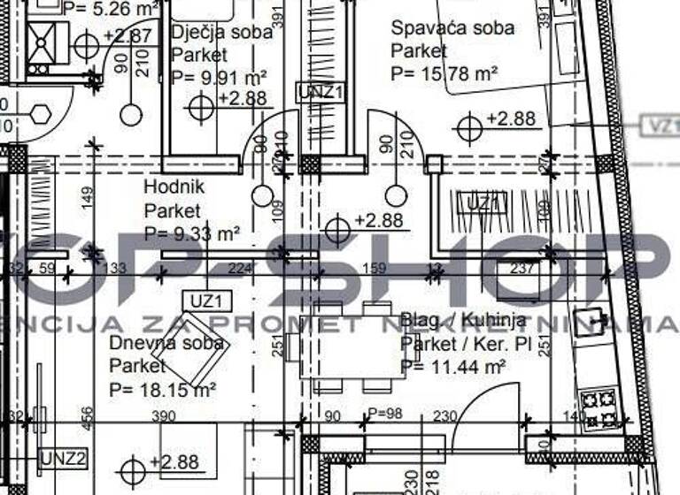 Wohnung zum Kauf 365.355 € 2 Zimmer 92 m² 1. Geschoss Vodice