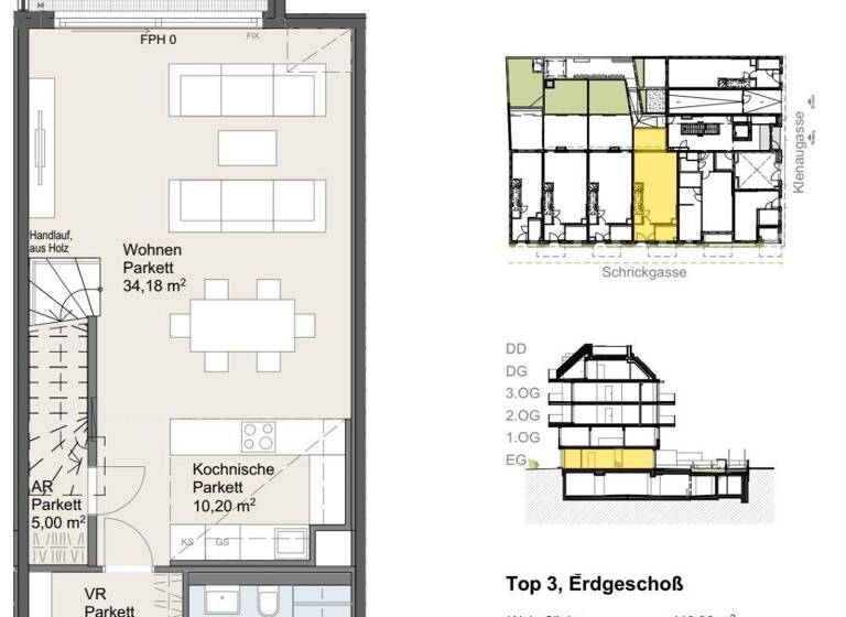 Maisonette zum Kauf provisionsfrei 731.500 € 4 Zimmer 118,9 m² Wien 1220
