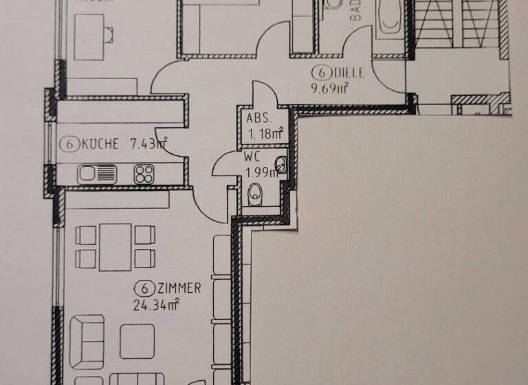 Wohnung zur Miete 895 € 3 Zimmer 84 m² 1. Geschoss Buckenberg Pforzheim 75175